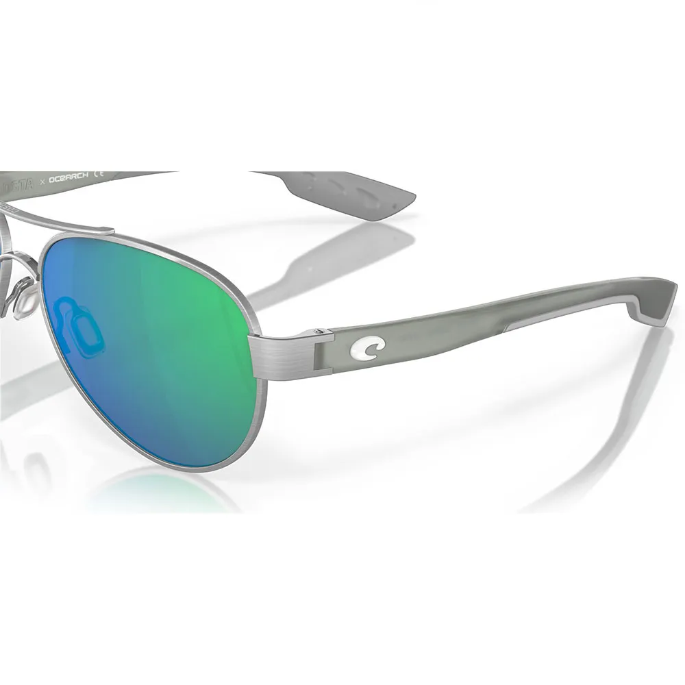 Купить Costa 06S4006-40060956 Поляризованные солнцезащитные очки Loreto Mirror Oc Ocearch Silver Green Mirror 580P/CAT2 7ft.ru в интернет магазине Семь Футов