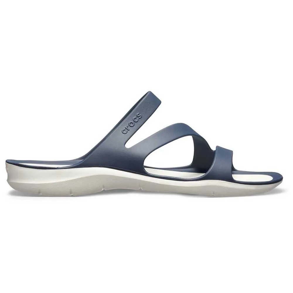 Купить Crocs 203998-462b-w8 Шлёпанцы Swiftwater Navy / White 32x20x10 EU 38 7ft.ru в интернет магазине Семь Футов