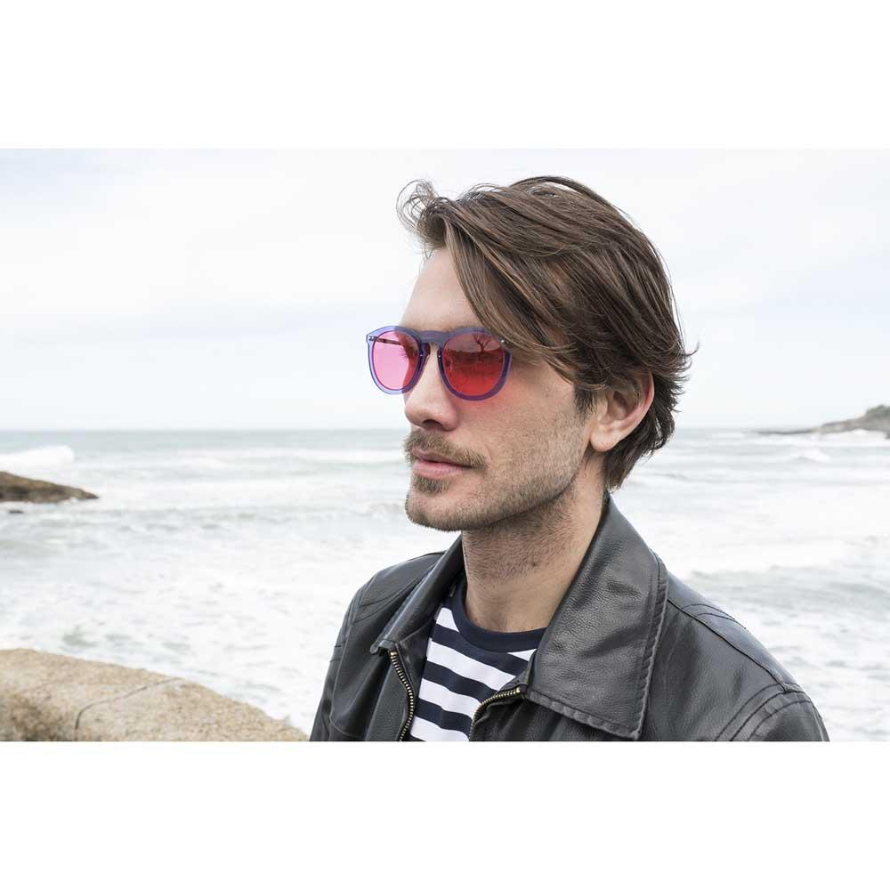 Купить Ocean sunglasses 20.19 поляризованные солнцезащитные очки Berlin Transparent Pink Transparent Dark Blue / Metal Black Temple/CAT2 7ft.ru в интернет магазине Семь Футов