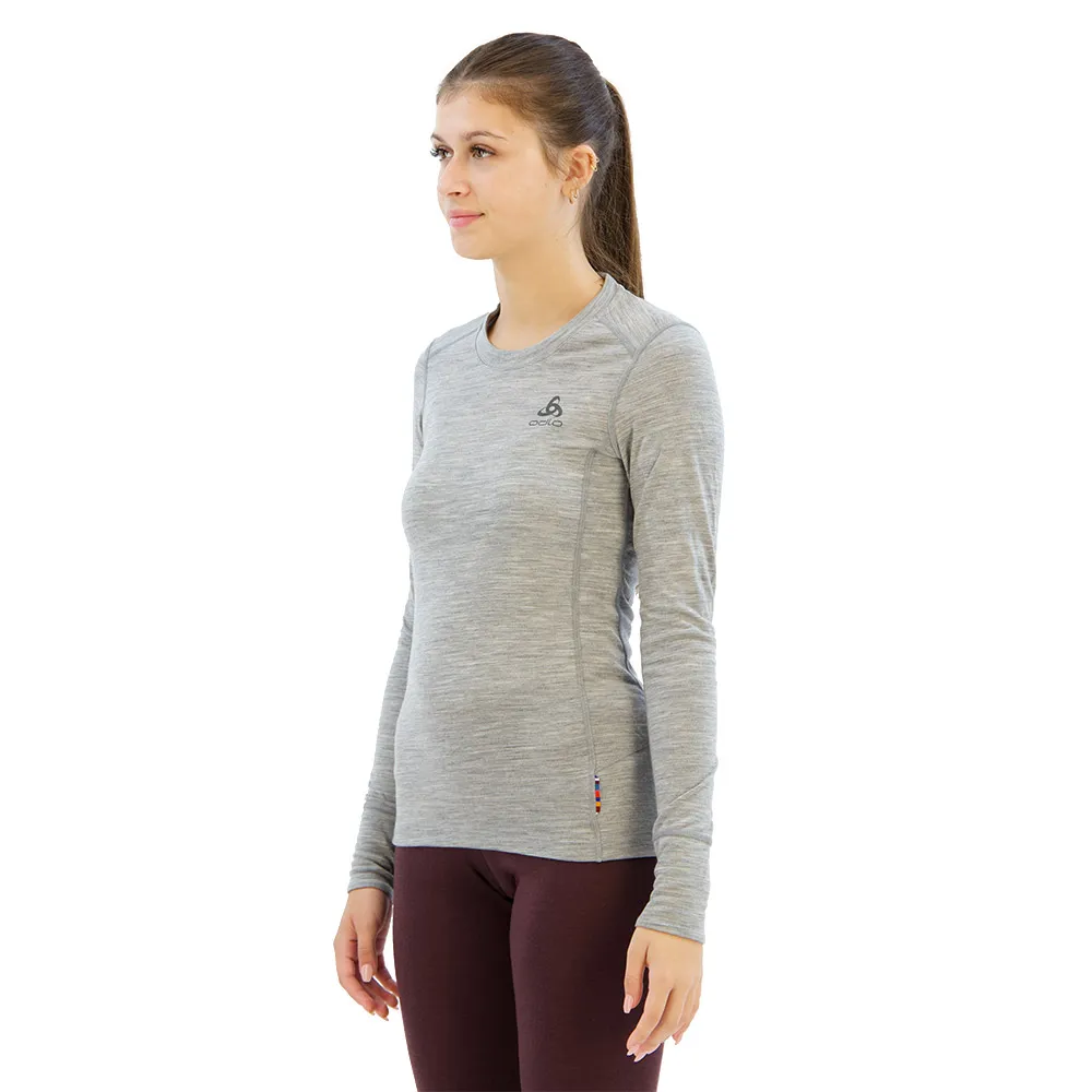 Купить Odlo 110811-10420-xl Базовый слой с длинным рукавом Natural 100% Merino Warm Grey Melange / Grey Melange 20x10x5 7ft.ru в интернет магазине Семь Футов