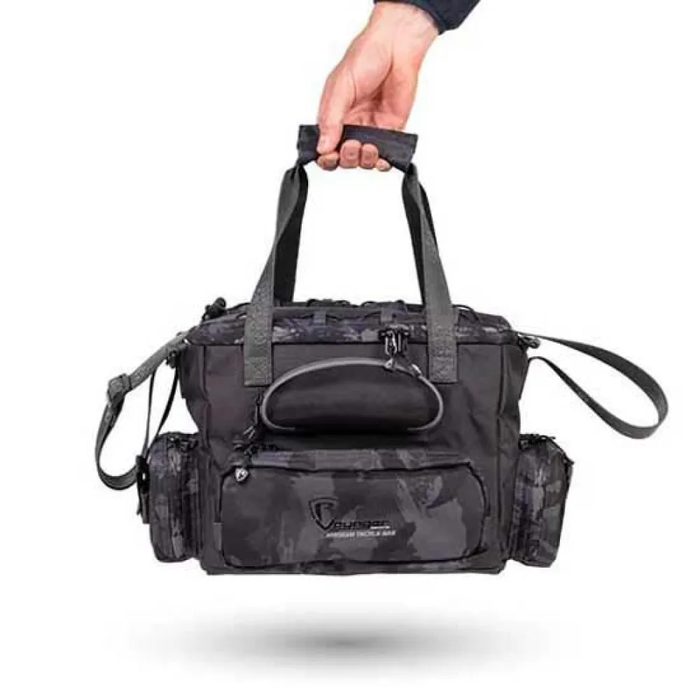 Купить Fox rage nlu151 Сумка для рыболовных снастей Camo Voyager Medium Black Camo 40x30x25 7ft.ru в интернет магазине Семь Футов