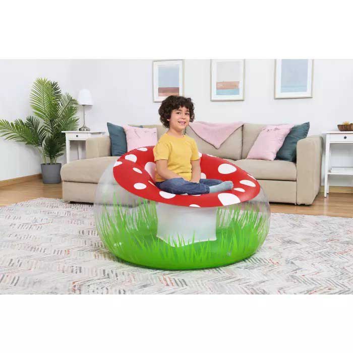 Купить Bestway 75123 младший воздушный стул Mighty Mushroom 112x112x66 cm Красный Multicolour 112x112x66 cm 7ft.ru в интернет магазине Семь Футов