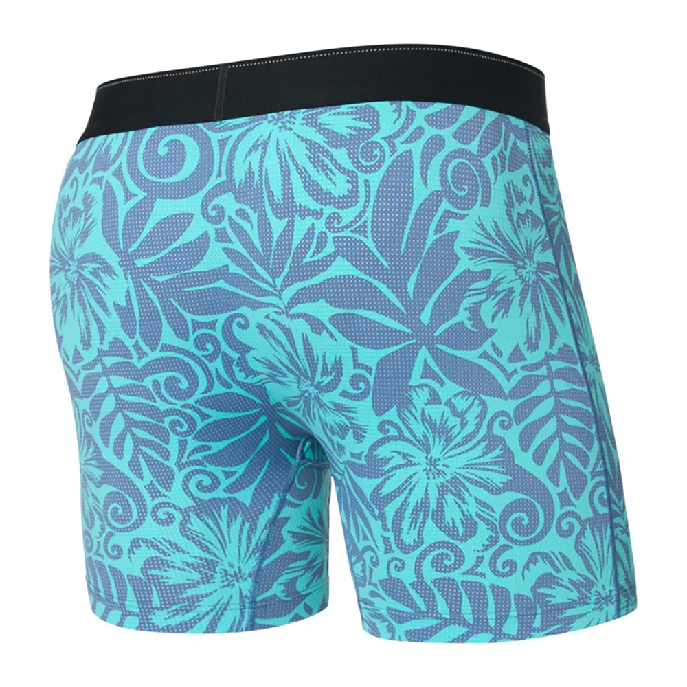 Купить SAXX Underwear SXBB70F-SFT-M трусы-боксёры Quest Quick Dry Mesh Brief Fly Surf Flowers / Turquoise M 7ft.ru в интернет магазине Семь Футов