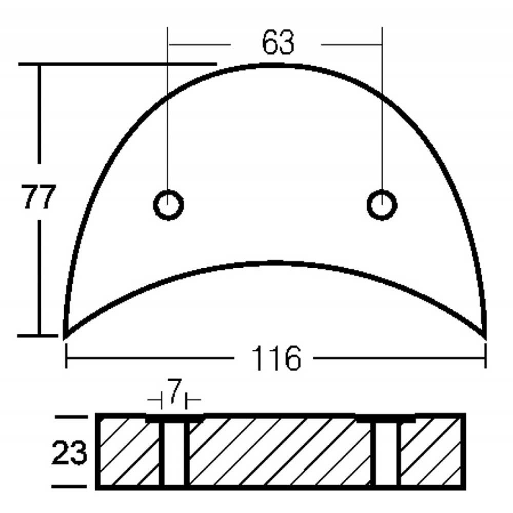 Купить Enrico polipodio 2626203 90-140HP Оцинкованный анод для подвесных моторов  Silver 77 x 116 mm 7ft.ru в интернет магазине Семь Футов