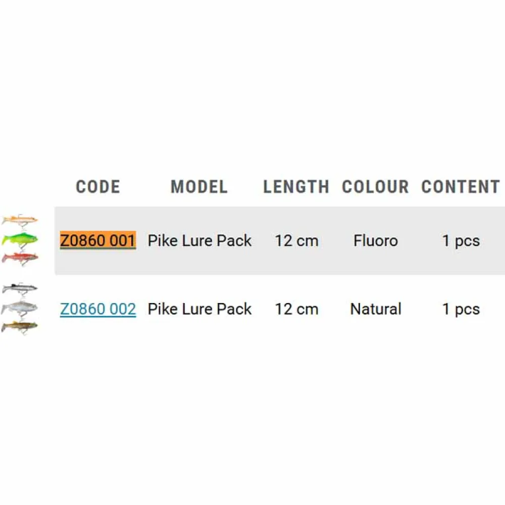 Купить Zebco Z0860001 Мягкий приманка Fluoro Pike Pack 120 mm Multicolor 7ft.ru в интернет магазине Семь Футов
