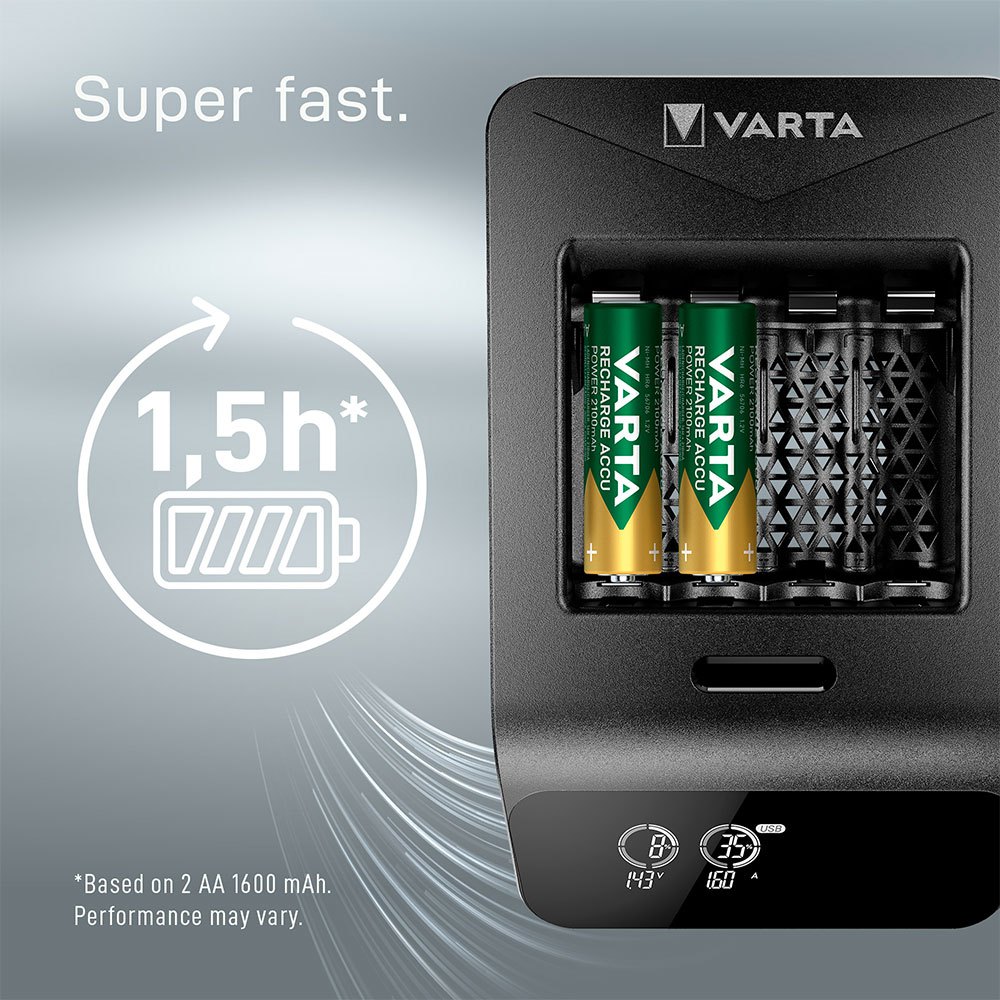 Купить Varta 57684101441 ЖК-зарядное устройство Smart Charger с 2100mAh AA 4 2100mAh AA Черный Black 7ft.ru в интернет магазине Семь Футов