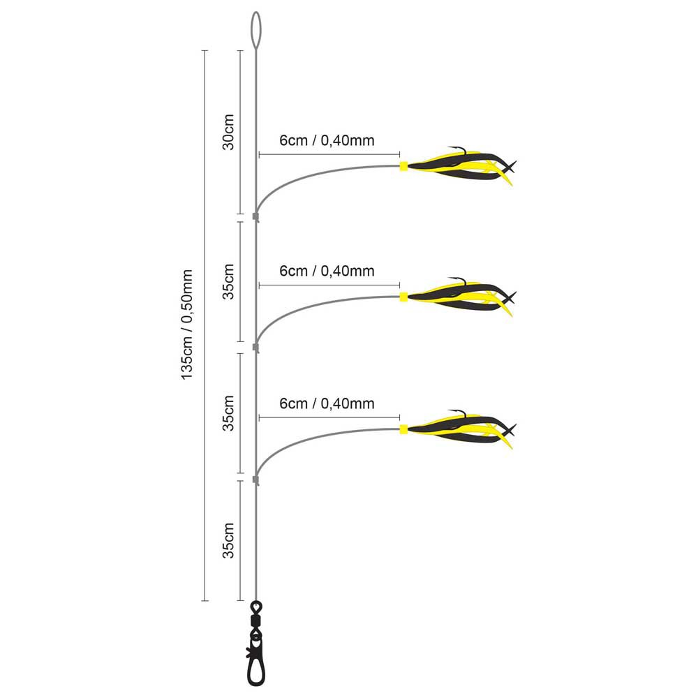 Купить SPRO 004740-00462-00000-00 Salt Рыболовное Перо Золотистый Black Yellow 2 7ft.ru в интернет магазине Семь Футов