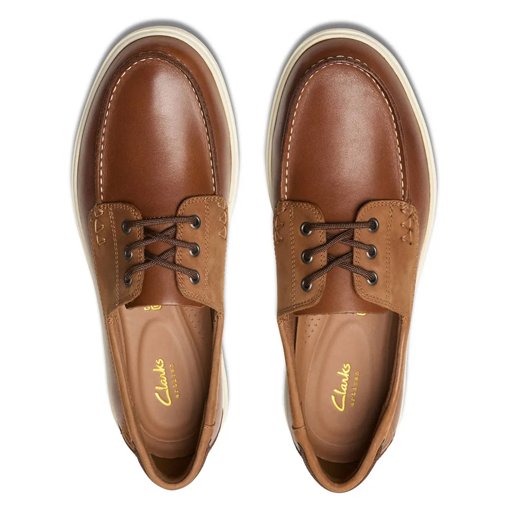 Купить Clarks shoes 26181273-darktanleather-11 Палубные туфли Bratton Boat Dark Tan Leather 35x25x15 EU 46 7ft.ru в интернет магазине Семь Футов