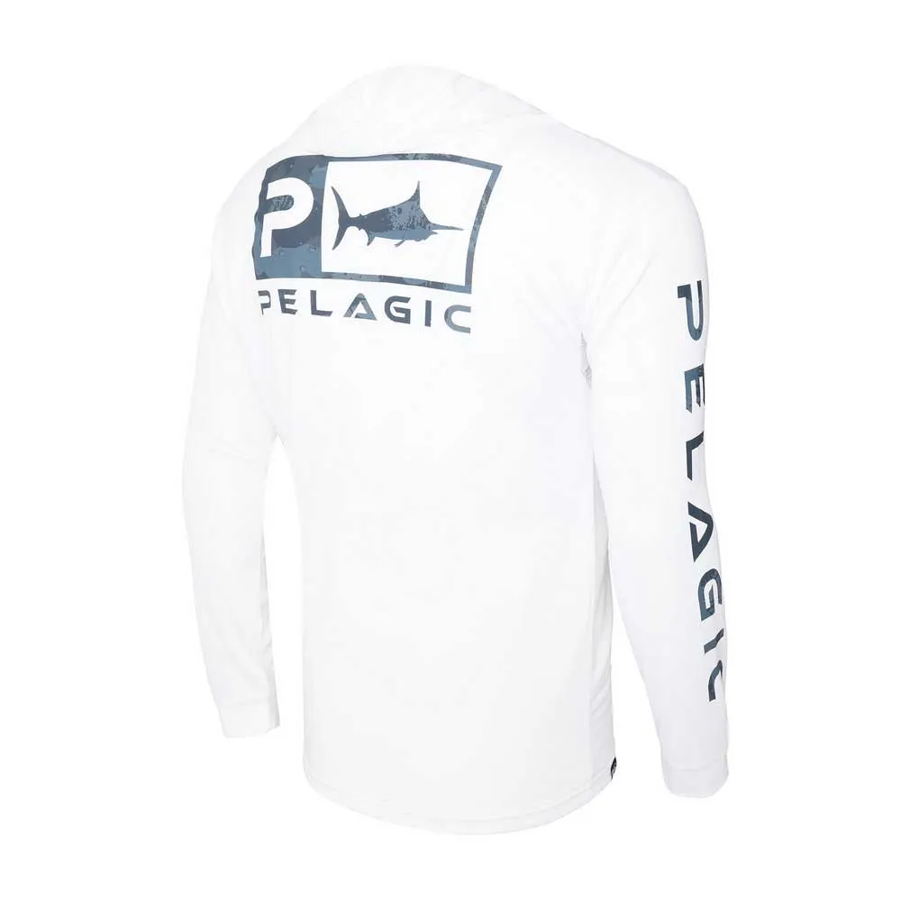 Купить Pelagic 1015253004-wht-l Худи с УФ-защитой Aquatek Icon Camo White 40x30x12 7ft.ru в интернет магазине Семь Футов