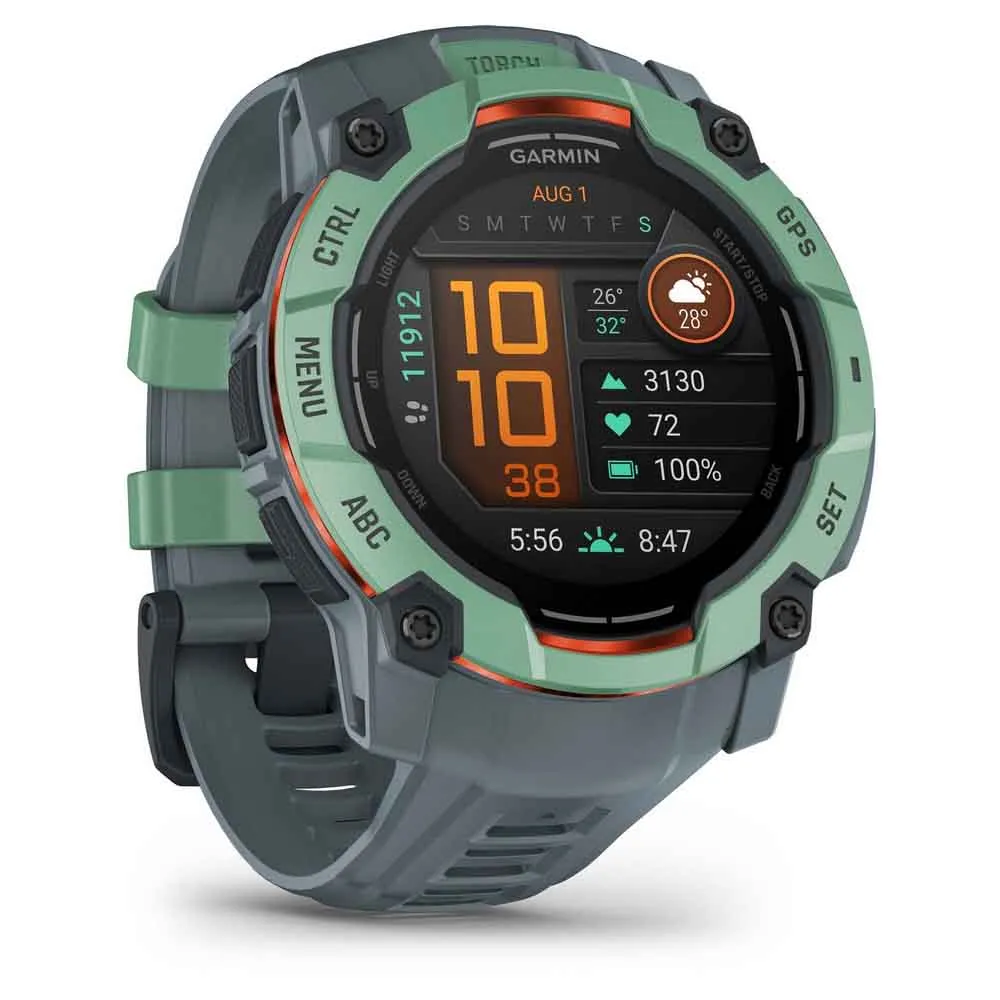 Купить Garmin 010-03020-01 Часы Instinct 3 50 mm Amoled Зеленый  Green / Grey 7ft.ru в интернет магазине Семь Футов