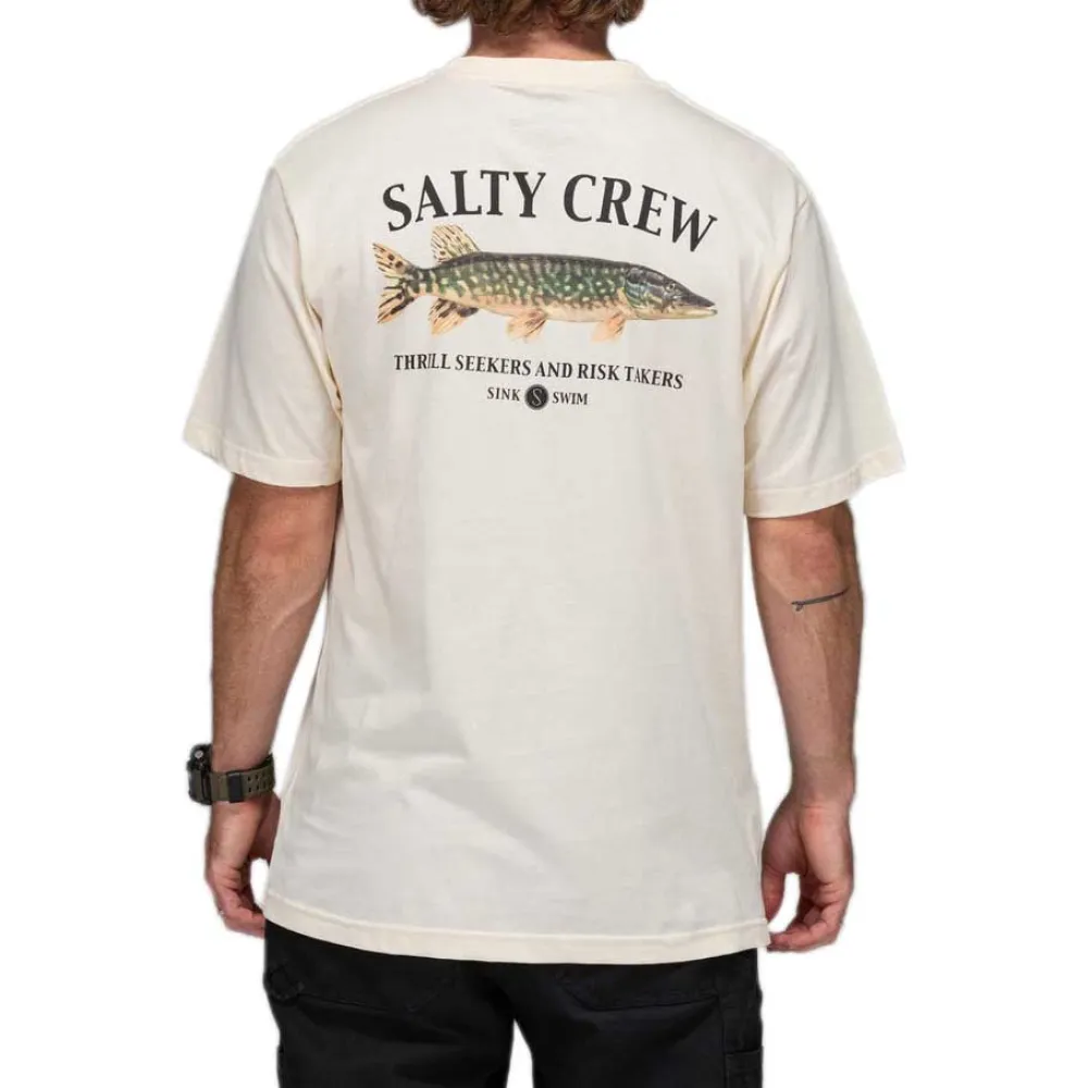 Купить Salty crew 20012202E-BONE-M Футболка с коротким рукавом Euro pike premium Бежевый Bone M 7ft.ru в интернет магазине Семь Футов