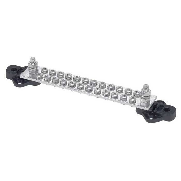 Купить Bep marine DBE-265 Одиночная шина 24x 4 mm Screw Terminal 2x 6 mm Input Stud 150A No Covers Bulk Black 7ft.ru в интернет магазине Семь Футов