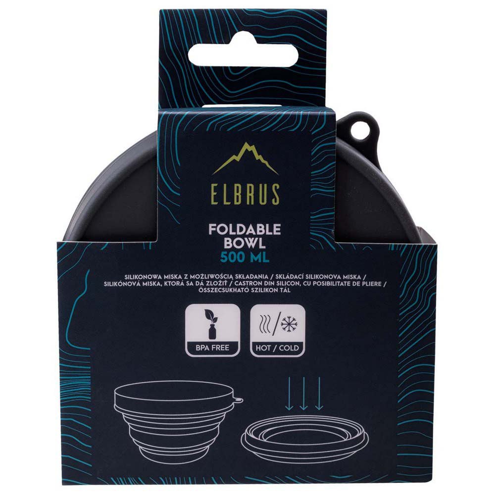 Купить Elbrus M000138545- Складная чаша 500ml Черный  Dark Grey 7ft.ru в интернет магазине Семь Футов