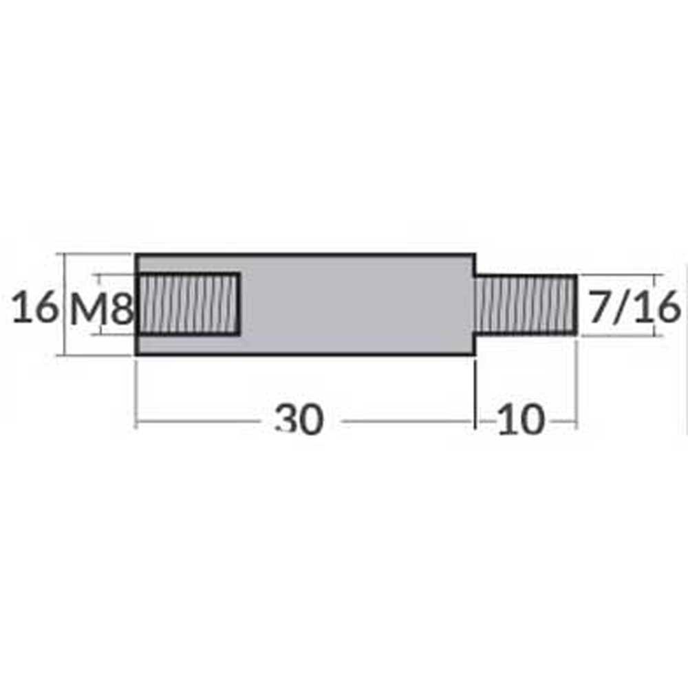 Купить Tecnoseal 2626532 Кулер Zinc Маленький стержневой анод  Silver 85 x 21 mm  7ft.ru в интернет магазине Семь Футов