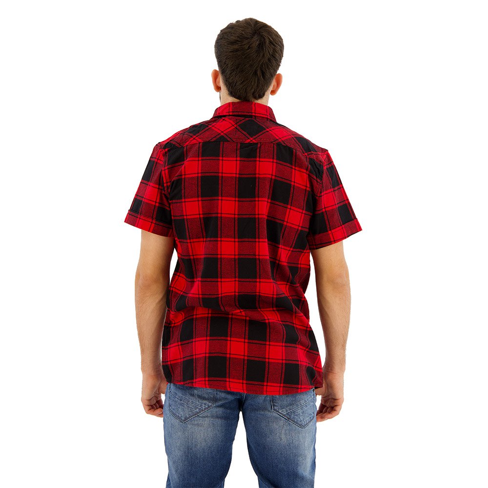 Купить Brandit 4032-41-L Рубашка с коротким рукавом Check Красный Red / Black L 7ft.ru в интернет магазине Семь Футов