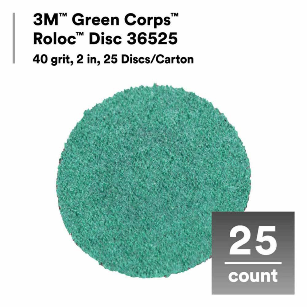 Купить 3M 71-36525 Green Corps 2´´ 40 Диск наждачной бумаги Roloc 25 единицы Зеленый Green 7ft.ru в интернет магазине Семь Футов