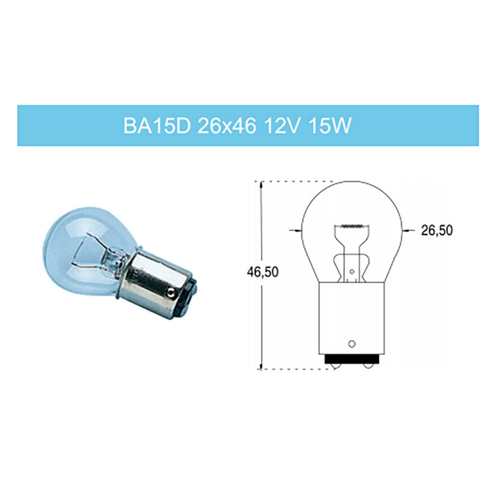 Купить Euromarine OBT121970 BA15D 12V 15W 26x46 mm Груша Луковица 2 единицы Clear / Grey 7ft.ru в интернет магазине Семь Футов