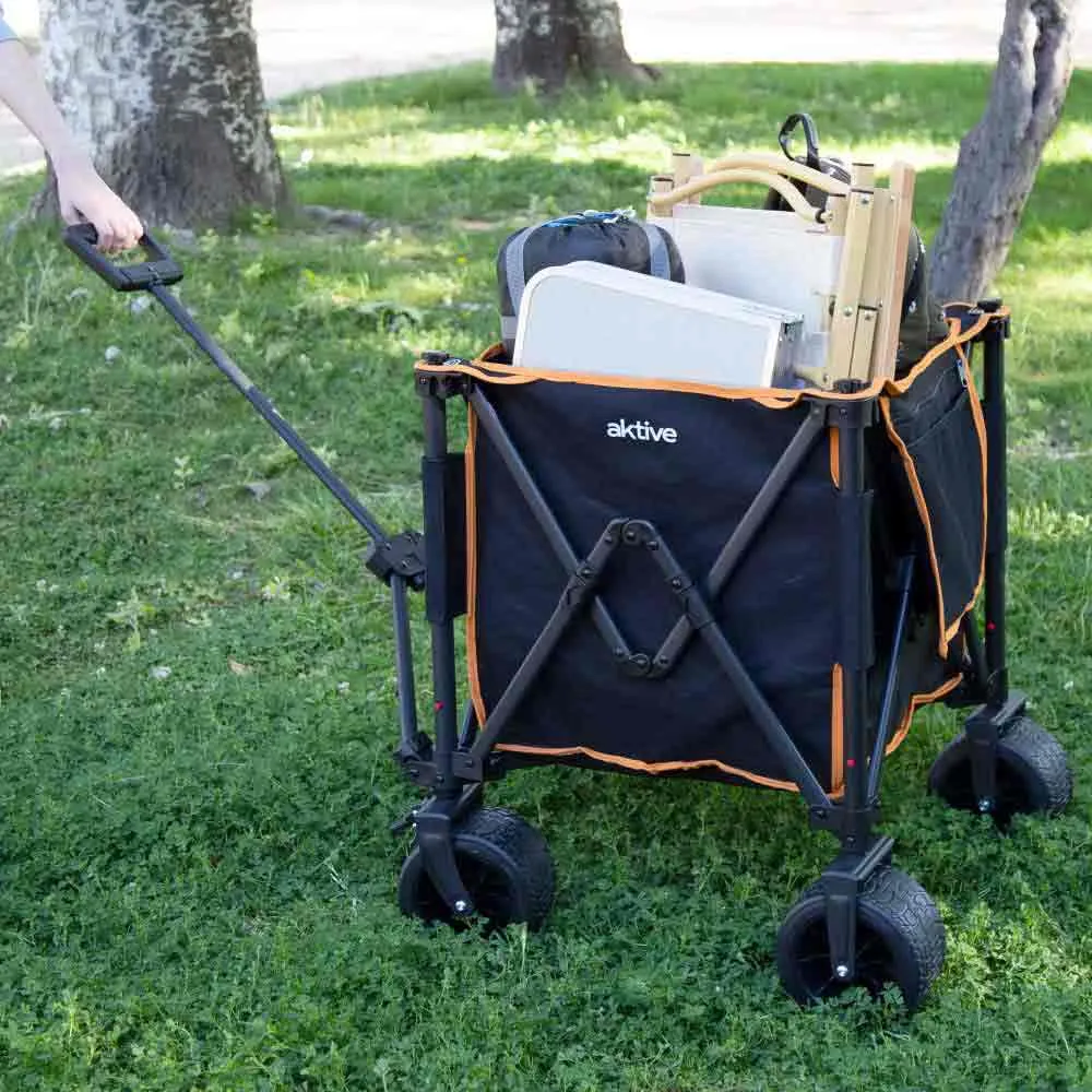 Купить Aktive 62374 складная тележка 360º Черный Black / Orange 7ft.ru в интернет магазине Семь Футов