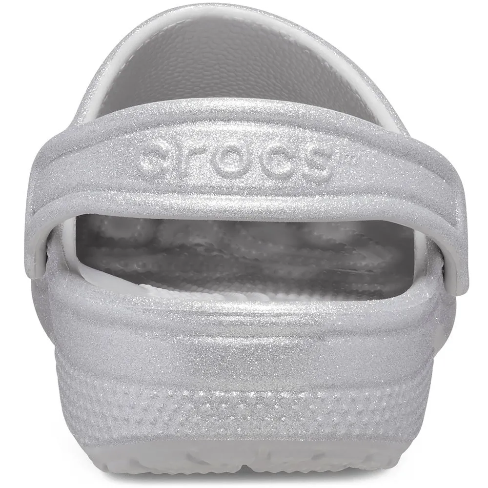 Купить Crocs 206992-0ic-c8 Деревянные башмаки Classic Glitter Clog T Silver Glitter 35x25x15 EU 24 7ft.ru в интернет магазине Семь Футов