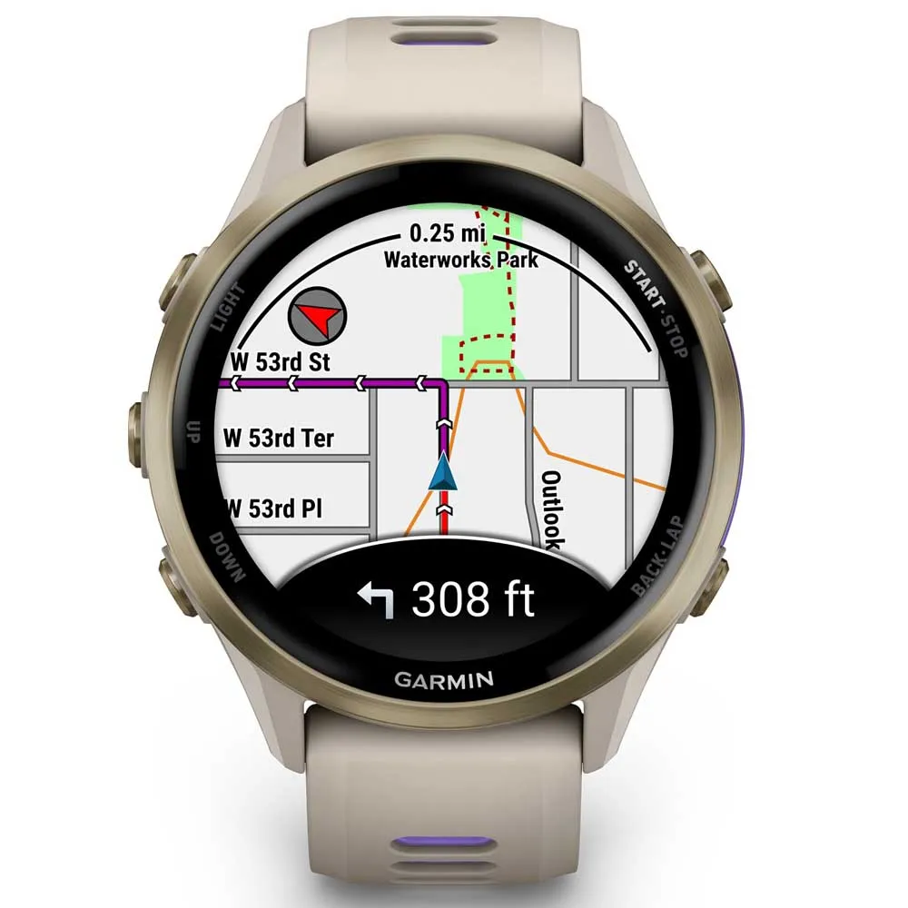 Купить Garmin 010-02969-12 Reloj Forerunner 970 Бежевый  Soft Gold Titanium / French Gray / Translucent Indigo 7ft.ru в интернет магазине Семь Футов