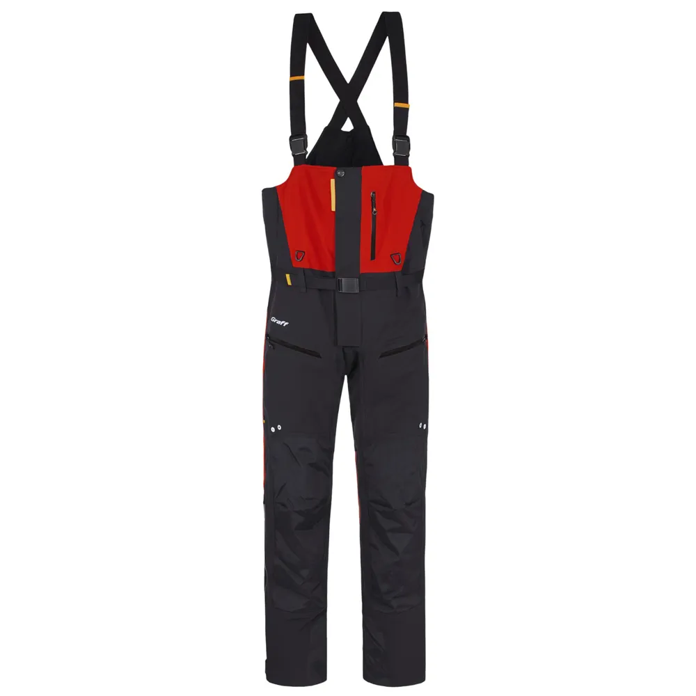 Купить Graff 719-o-b-4-m-176/182 брюки с бретелями Warmguard Winter 719-O-B-4 Black / Red 65x50x5 7ft.ru в интернет магазине Семь Футов