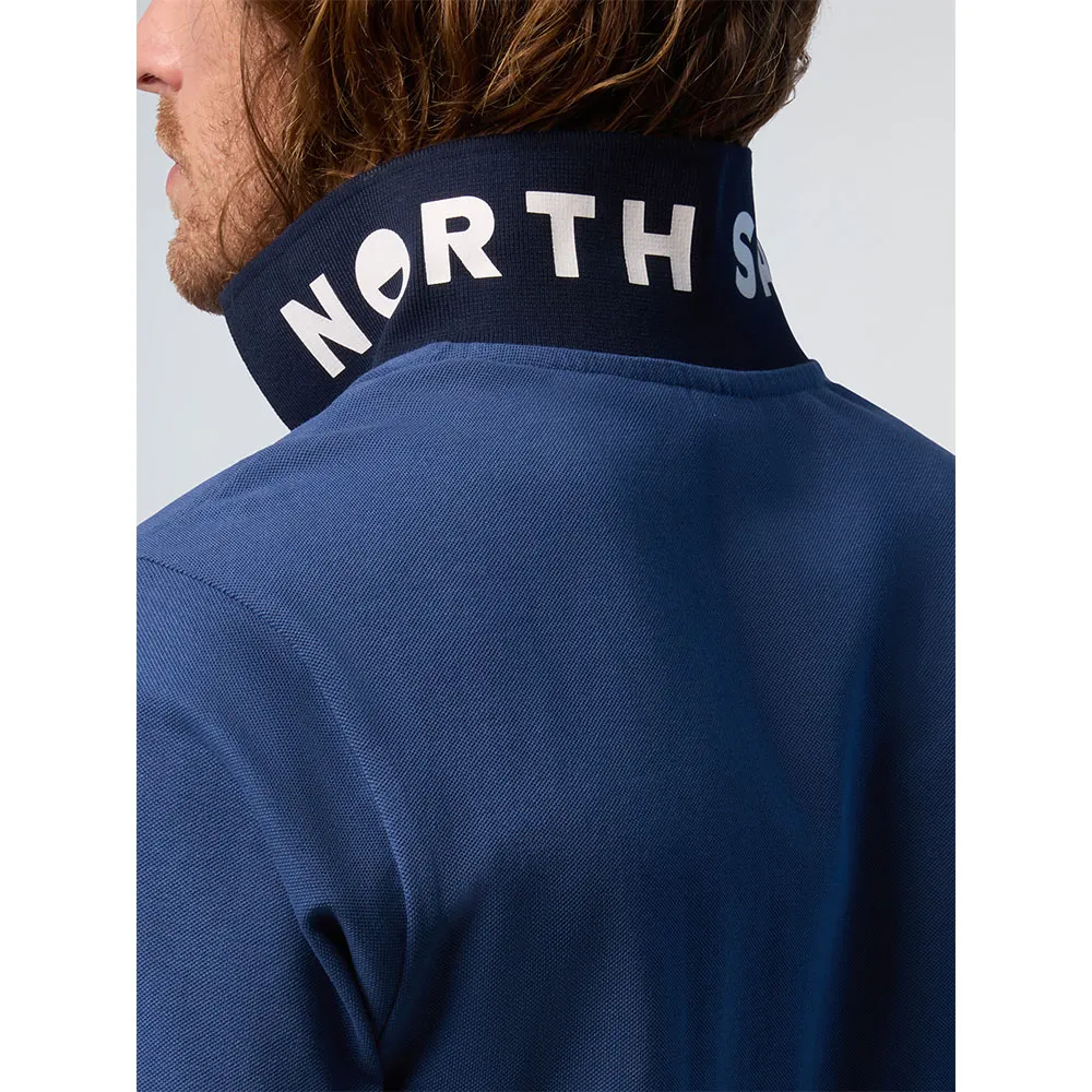 Купить North sails 692440-0787-XL Поло с короткими рукавами Logo 692440 Голубой Dark Denim XL 7ft.ru в интернет магазине Семь Футов