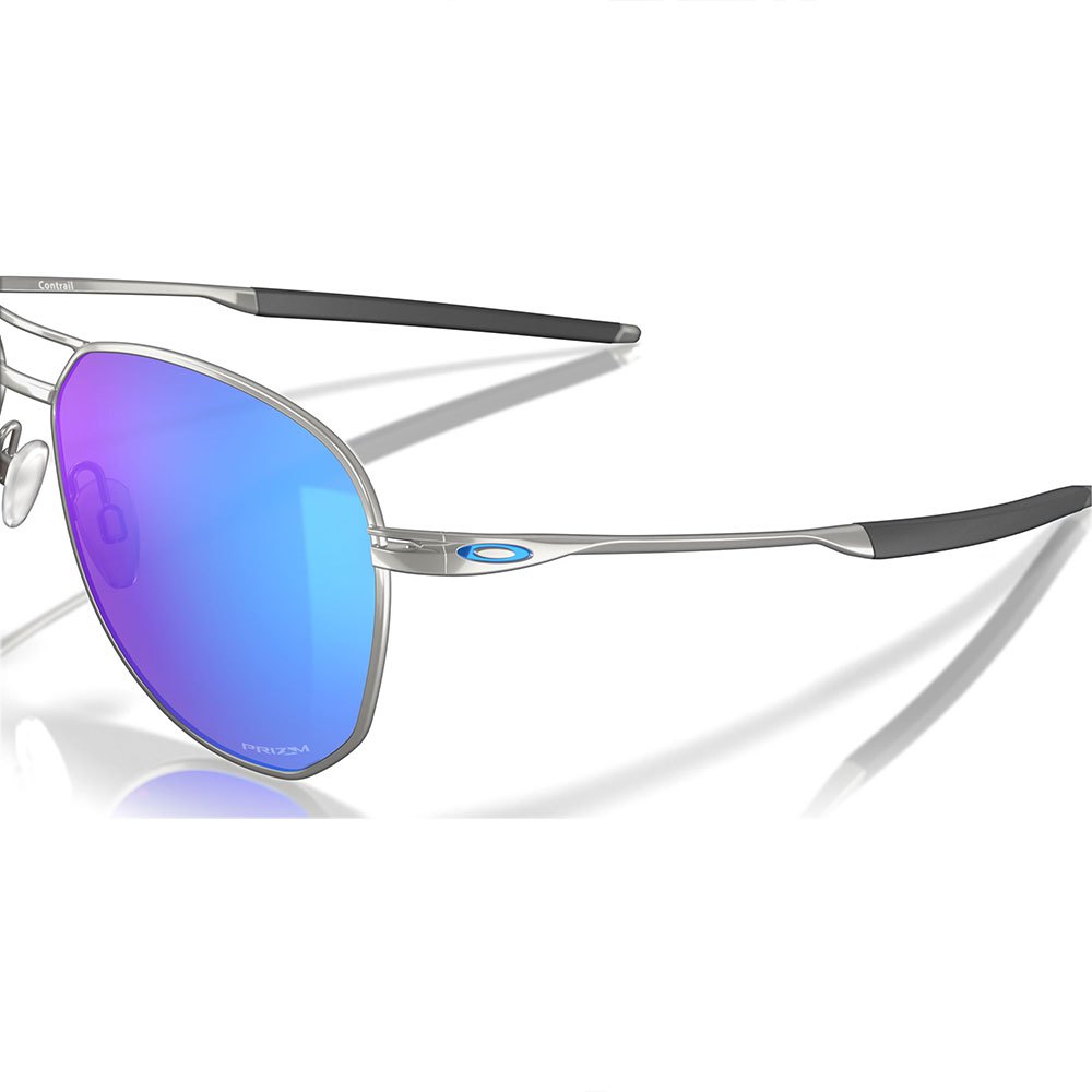 Купить Oakley 0OO4147-414703 Contrail Солнцезащитные Очки  Satin Chrome Prizm Sapphire/CAT3 7ft.ru в интернет магазине Семь Футов