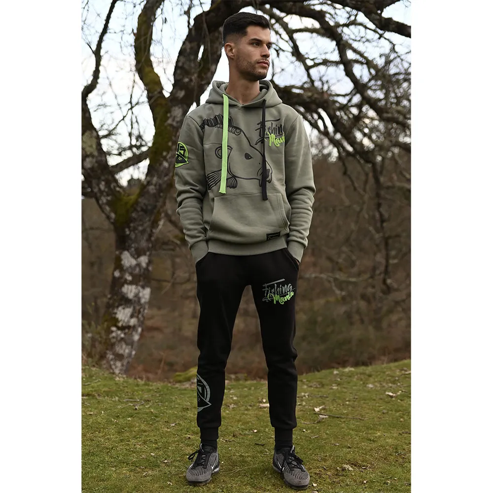 Купить Hotspot design 010302202 Толстовка с капюшоном Carpfishing Mania Зеленый Green M 7ft.ru в интернет магазине Семь Футов