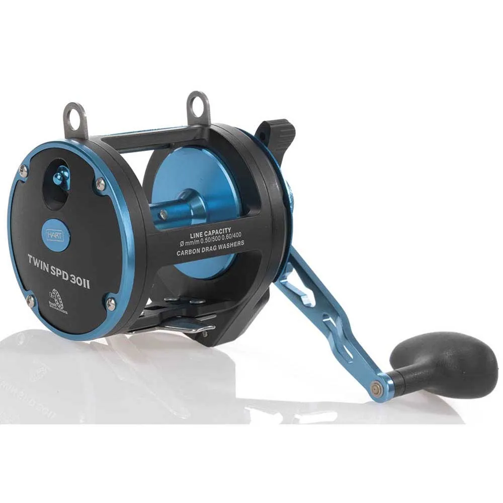 Купить Hart qhtspd Троллинговая катушка Twin SPD 30II Black / Light Blue 25x20x20 7ft.ru в интернет магазине Семь Футов