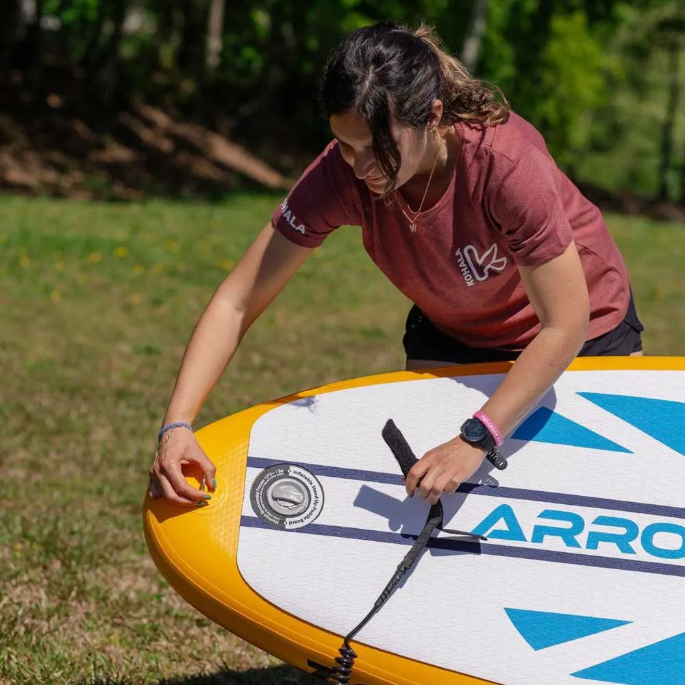Купить Kohala 1637 Надувной комплект для падлбординга Arrow 1 Paddle Surf Board 10´2´´ Yellow / Blue / White 175x55x28 310 cm 7ft.ru в интернет магазине Семь Футов