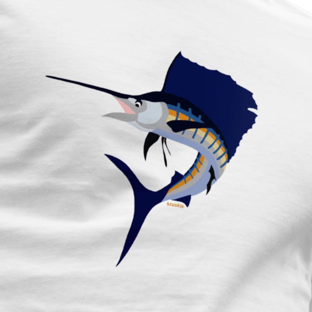 Купить Kruskis CA65500101K031 Футболка с коротким рукавом Jumping Sailfish Белая White S 7ft.ru в интернет магазине Семь Футов