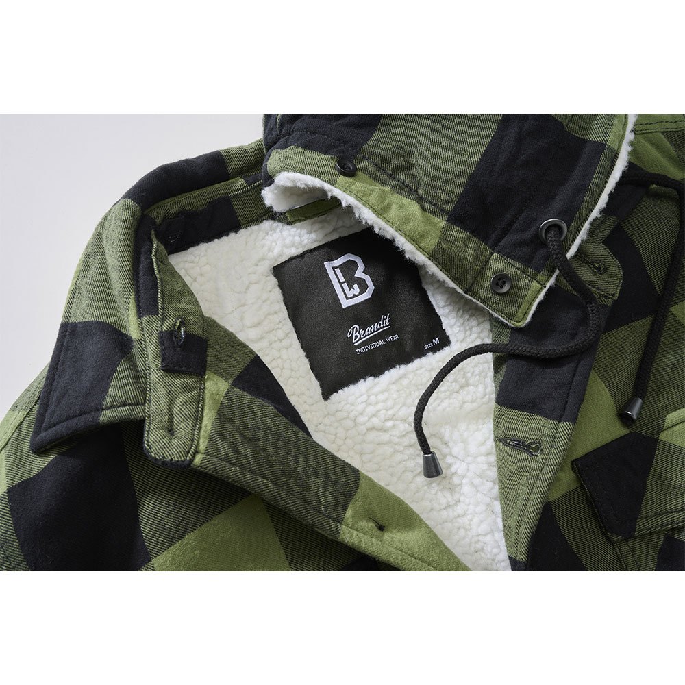 Купить Brandit 3172-184-6XL Куртка Lumberjack Зеленый  Black/Olive 6XL 7ft.ru в интернет магазине Семь Футов