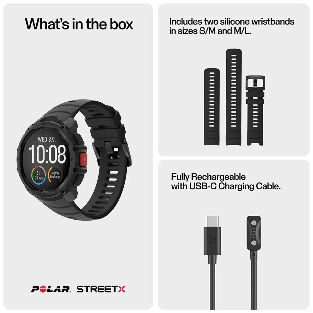 Купить Polar 900116713 Смарт-часы Street X Black 20x10x5 S-L 7ft.ru в интернет магазине Семь Футов