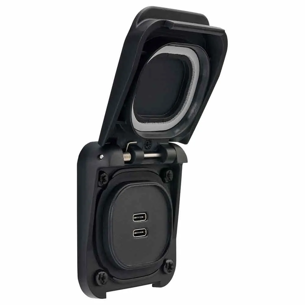 Купить Scanstrut sc-v-usb-01 Внешняя розетка Ventura Dual USB-C Black 10x12x8 7ft.ru в интернет магазине Семь Футов