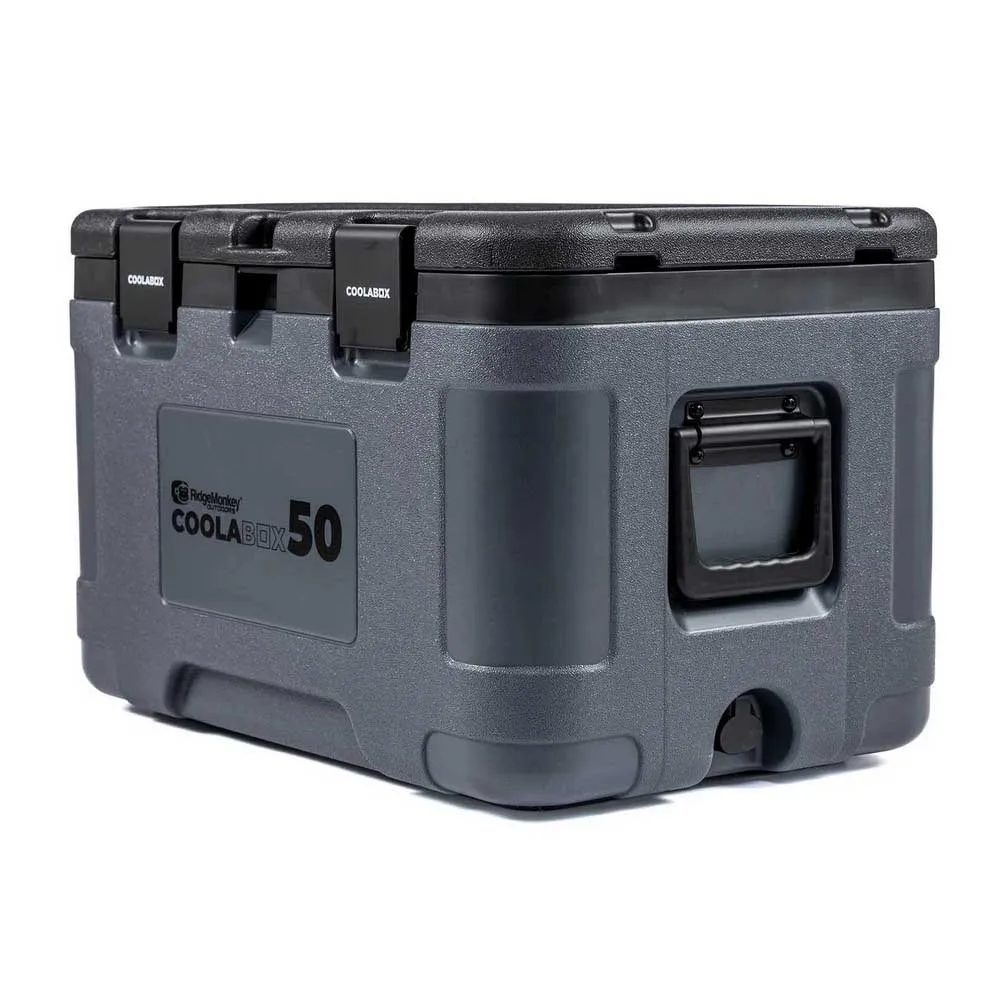 Купить Ridgemonkey out023-jet Жесткий переносной кулер CoolaBox 50L Dark Grey 42x62x42 40 x 60 x 40 cm 7ft.ru в интернет магазине Семь Футов