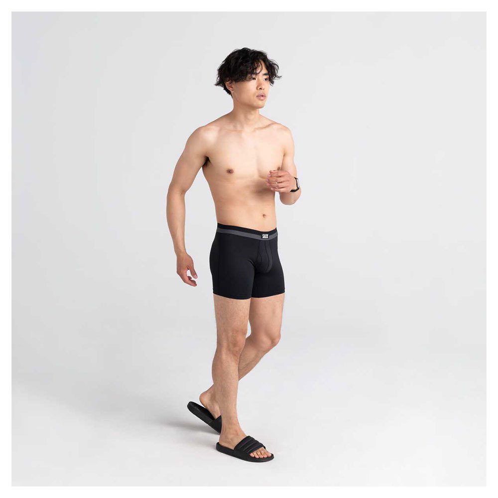 Купить SAXX Underwear SXBB12F.BLK.S Боксёр Sport Mesh Fly Черный  Black S 7ft.ru в интернет магазине Семь Футов