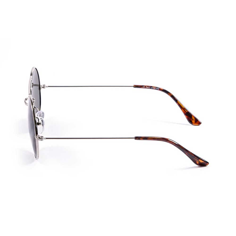 Купить Ocean sunglasses 10.1 поляризованные солнцезащитные очки Circle Shiny Silver / Brown 7ft.ru в интернет магазине Семь Футов
