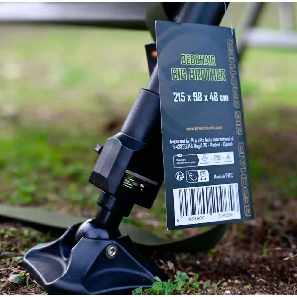 Купить Pro elite baits r308010 Раскладушка для Карпфишинга Big Brother Olive Green 100x75x20 215 x 98 x 48 cm 7ft.ru в интернет магазине Семь Футов