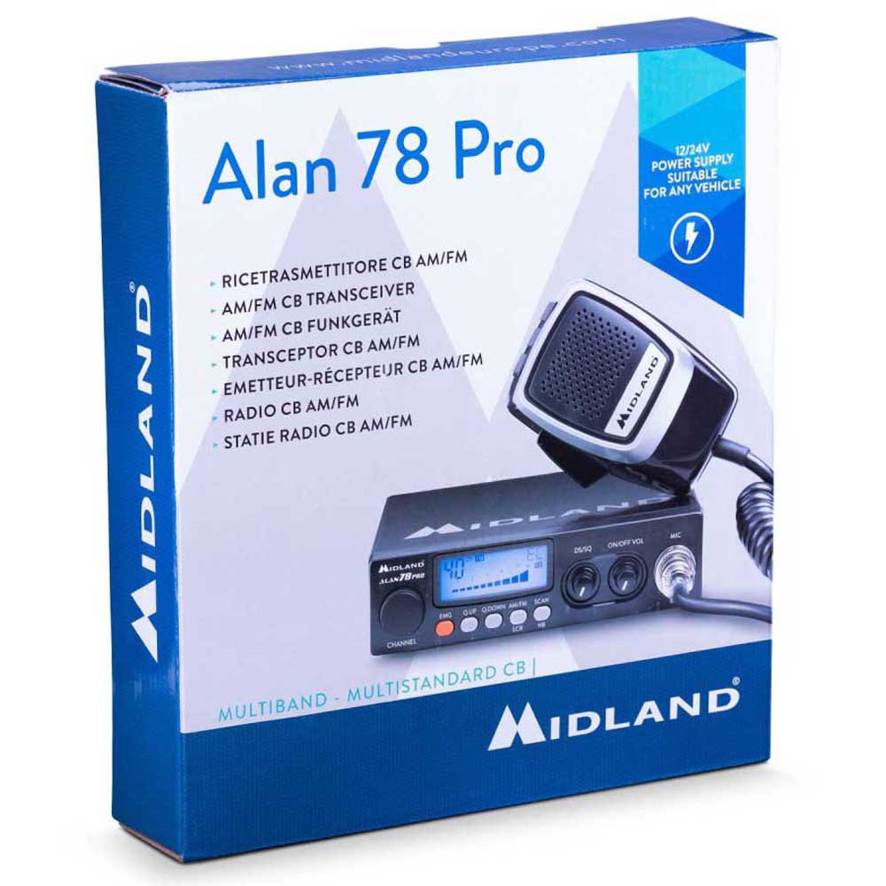 Купить Midland C423.16 Alan 78 PRO Станция Черный  Black 7ft.ru в интернет магазине Семь Футов
