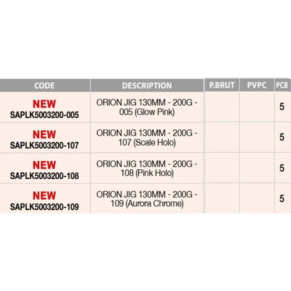 Купить Sakura SAPLK5003200-UVPB Jig Orion 200g 130 mm  UVPB 7ft.ru в интернет магазине Семь Футов