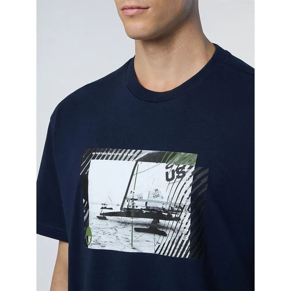 Купить North sails 692849-0802-XS Футболка с коротким рукавом Graphic Голубой Navy Blue XS 7ft.ru в интернет магазине Семь Футов