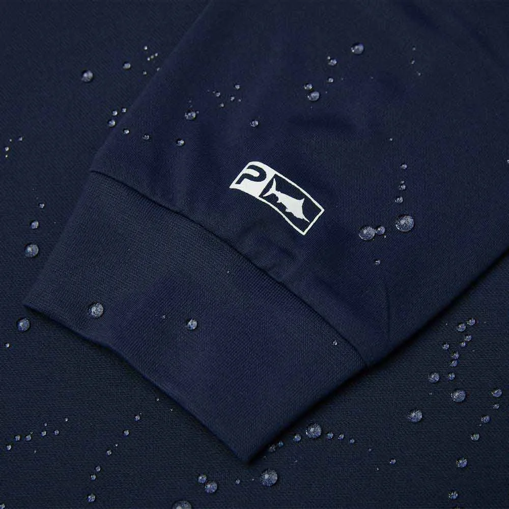 Купить Pelagic 1015251013-NVY-XXL Футболка с длинным рукавом с защитой от ультрафиолета Aquatek Deluxe Navy 2XL 7ft.ru в интернет магазине Семь Футов
