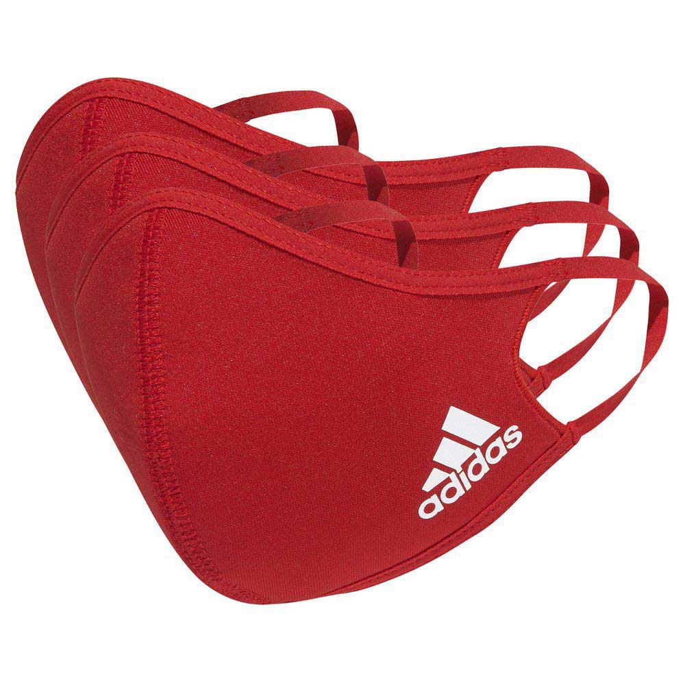 Купить adidas H52419/M-L Logo 3 Единицы Лицо Маска Красный Power Red M-L 7ft.ru в интернет магазине Семь Футов