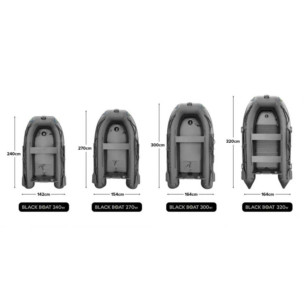 Купить Carp spirit 34CSACS780024 Надувная лодка Black Boat 270WI Серый Black 3 Places 7ft.ru в интернет магазине Семь Футов