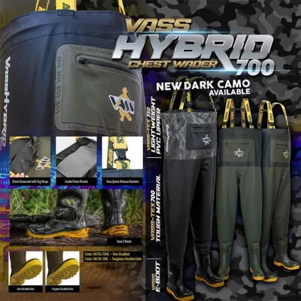 Купить Vass VA735-70HE/108/40 ПВХ-болотники Hybrid 700 Серый  Dark Camo EU 40 7ft.ru в интернет магазине Семь Футов