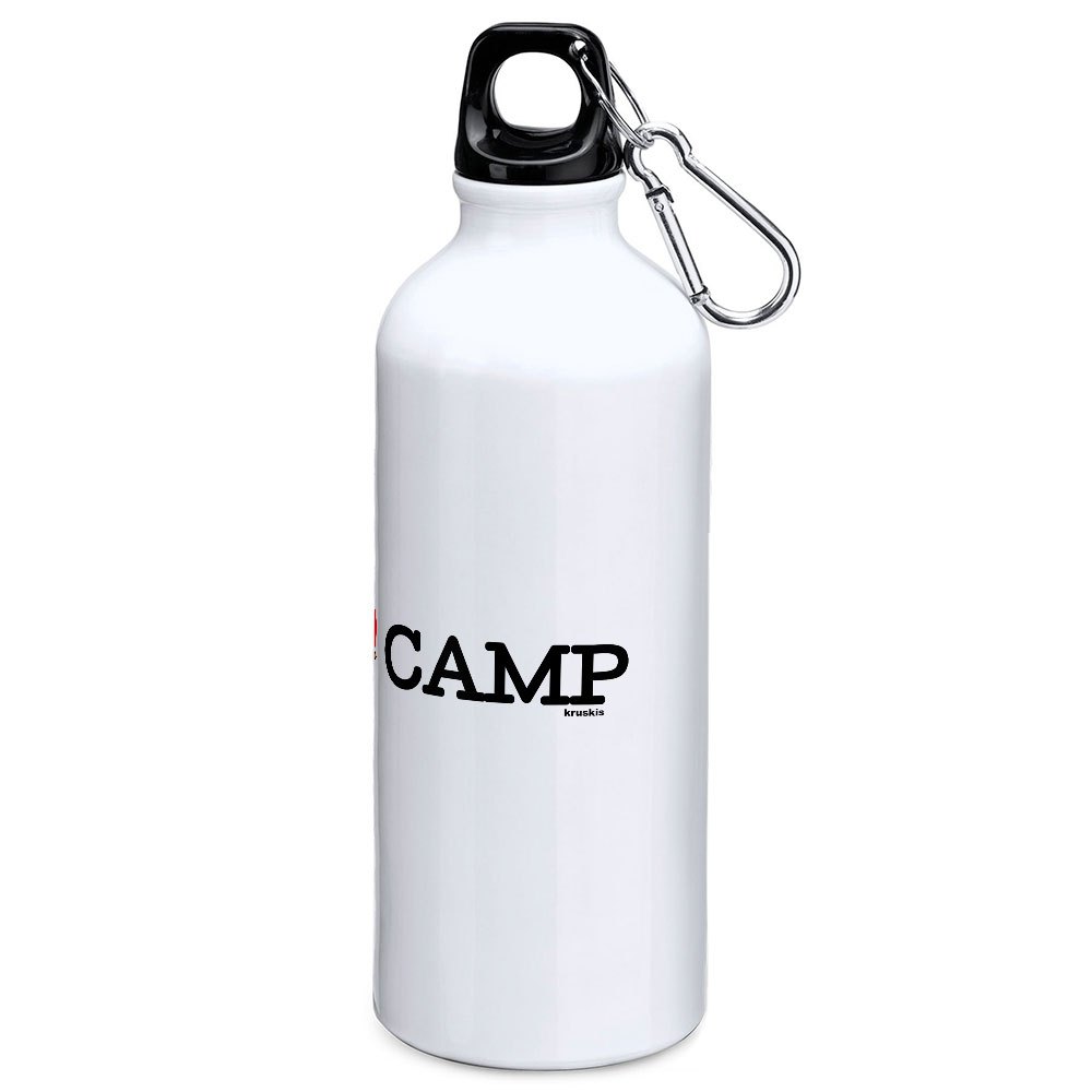 Купить Kruskis MD4049S101C177 I Love Camp Бутылка для воды 800ml Белая White 7ft.ru в интернет магазине Семь Футов