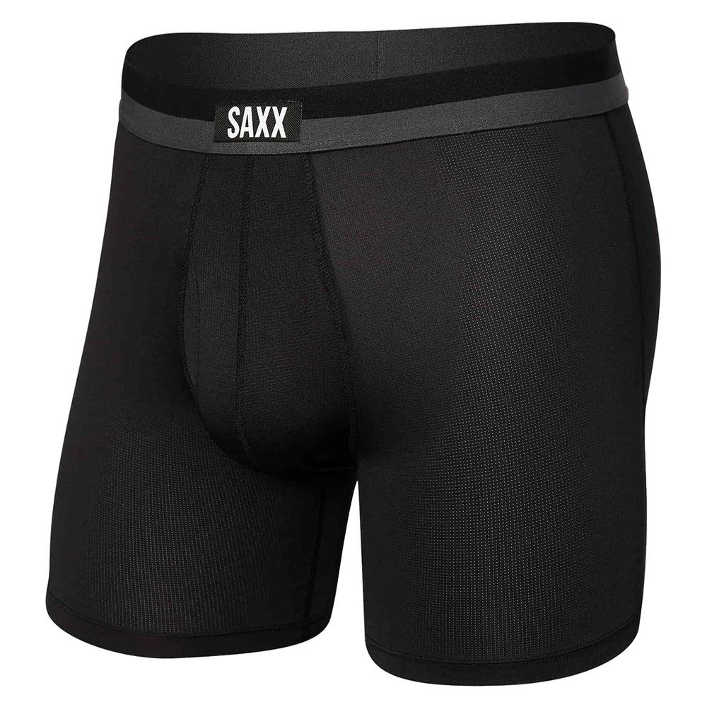 Купить SAXX Underwear SXBB12F.BLK.S Боксёр Sport Mesh Fly Черный  Black S 7ft.ru в интернет магазине Семь Футов