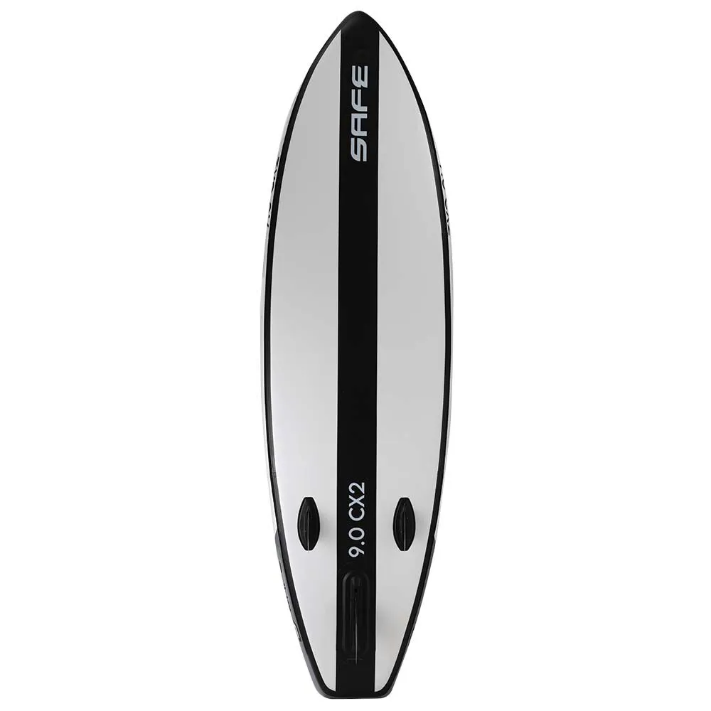 Купить Safe waterman hc100.006 Надувной комплект для падлбординга CX-2 9´0´´ White / Black / Green 132x56x35 274.3 cm 7ft.ru в интернет магазине Семь Футов