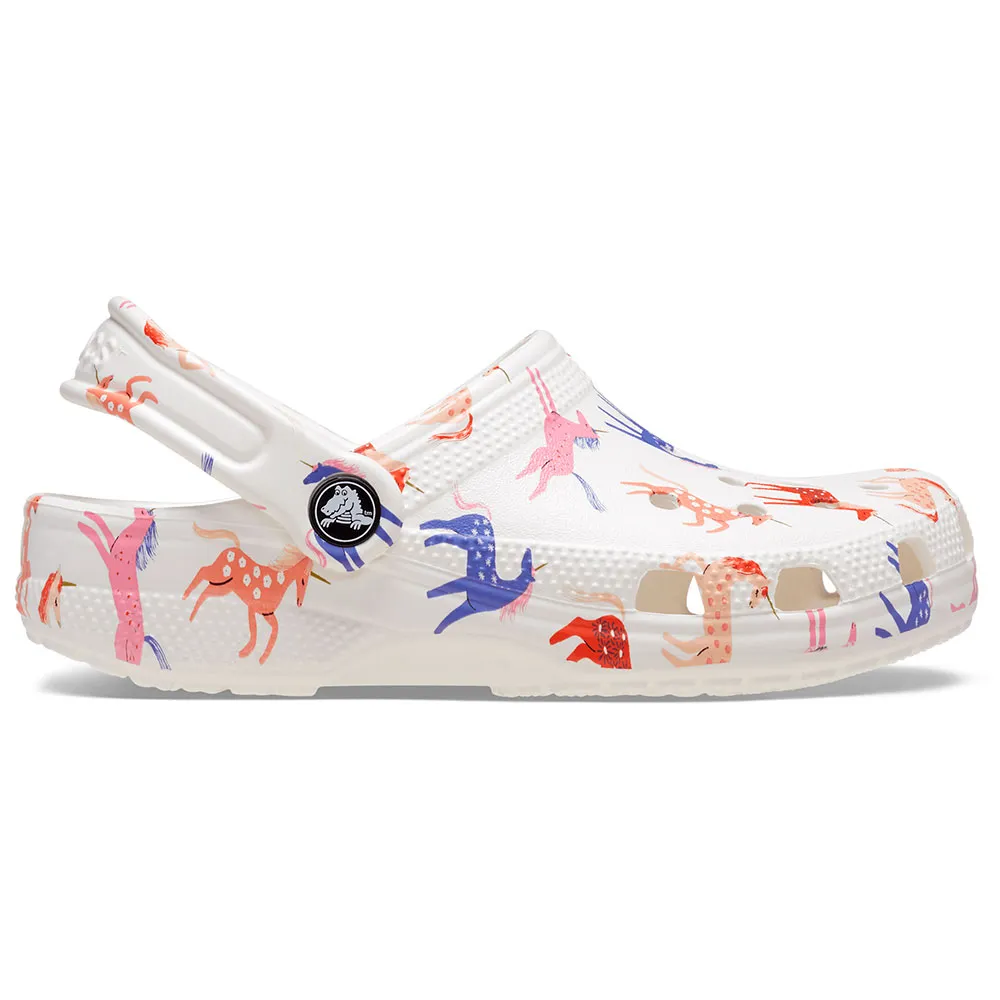 Купить Crocs 209697-9cd-c4 Деревянные башмаки Classic Character Print Unicorn 35x25x15 EU 19 7ft.ru в интернет магазине Семь Футов