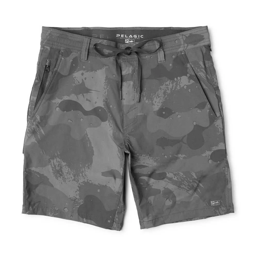 Купить Pelagic 1002252000-gra-30 Шорты Flyline Brush Camo 19´´ Graphite 30x20x10 7ft.ru в интернет магазине Семь Футов